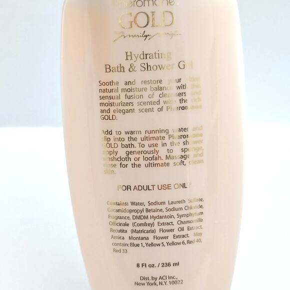 Marilyn Miglin Pheromone Gold Hydrating Bath & Shower Gel 8fl oz. Soothe Restore - Picture 3 of 3